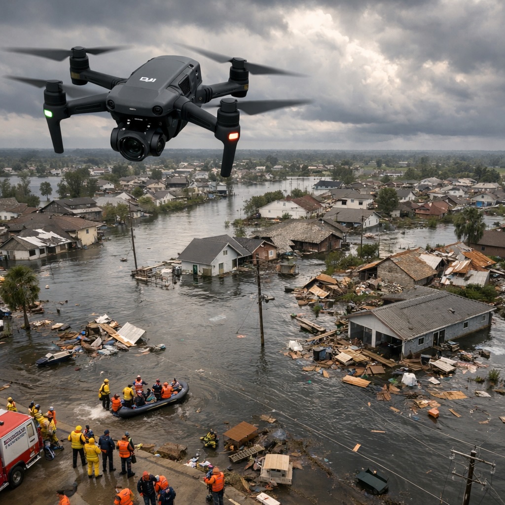 DJI drone in disaster response