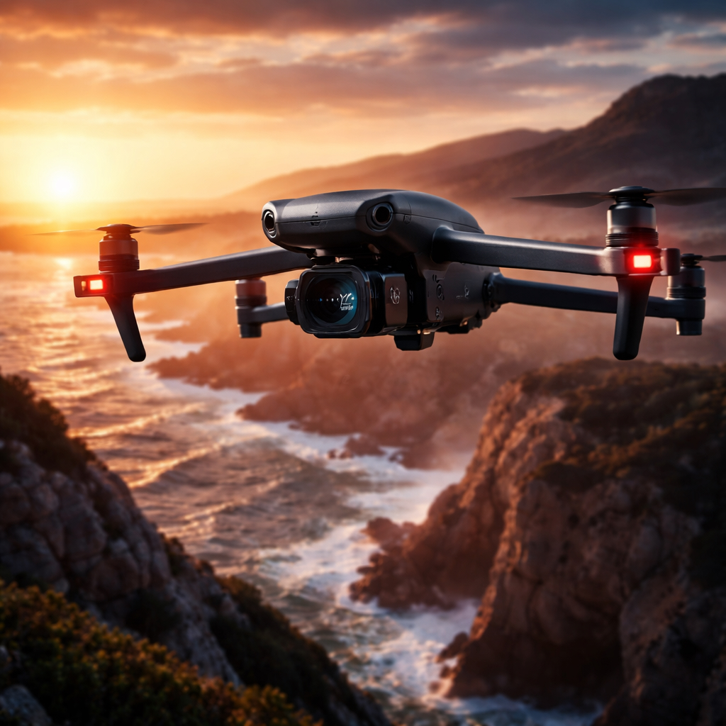 DJI drone capturing cinematic footage