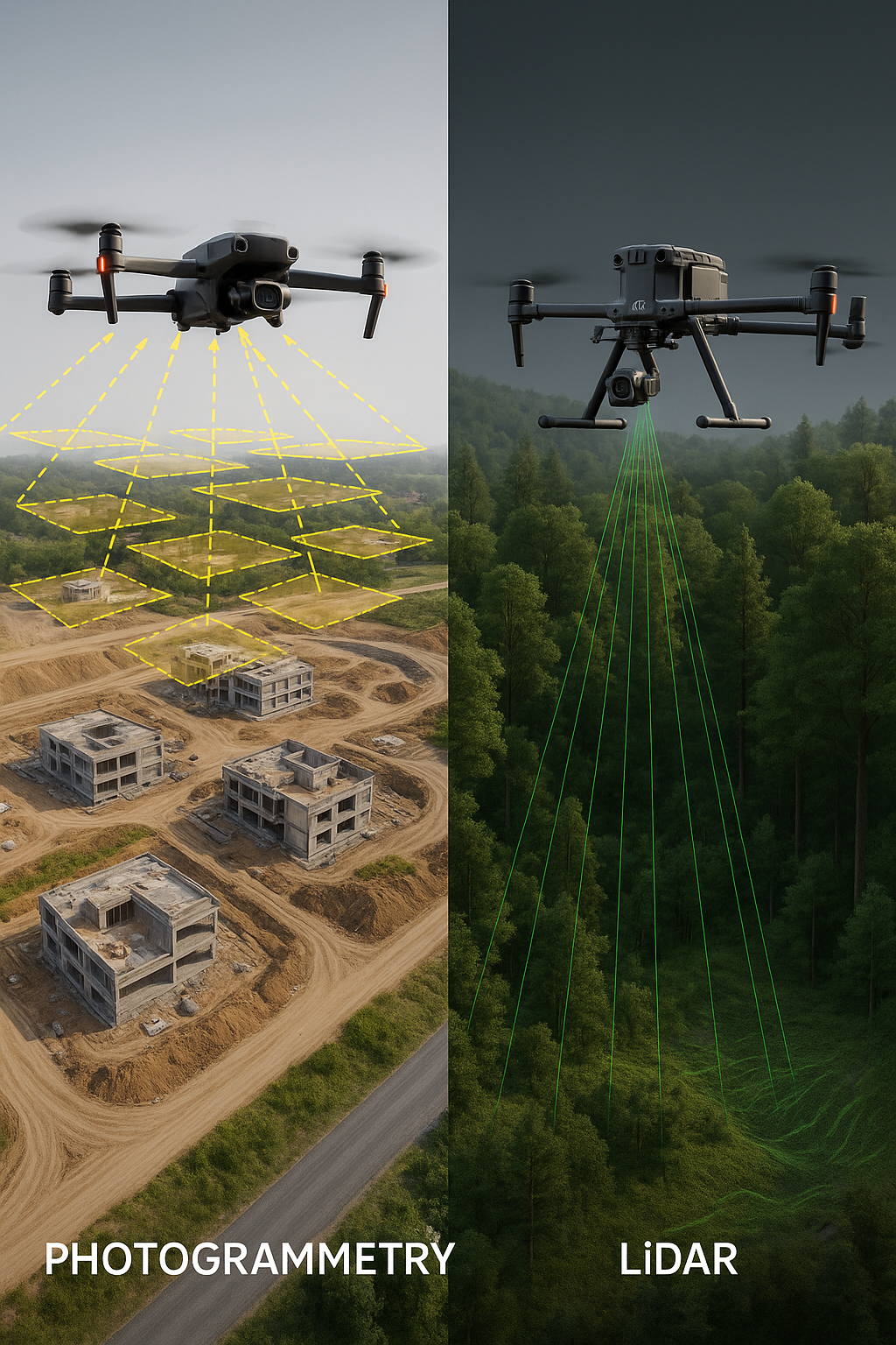 Photogrammetry vs LiDAR drone mapping
