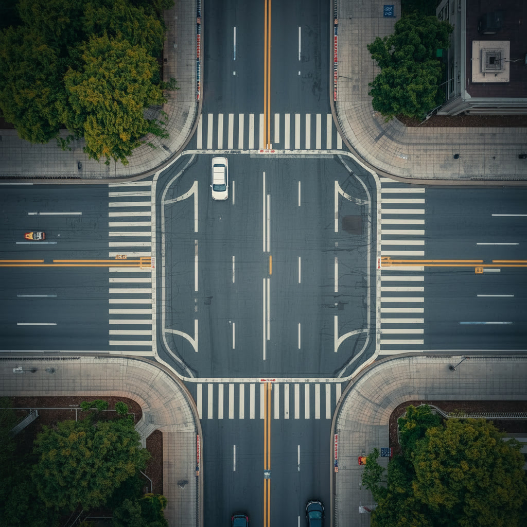 DJI drone monitoring traffic